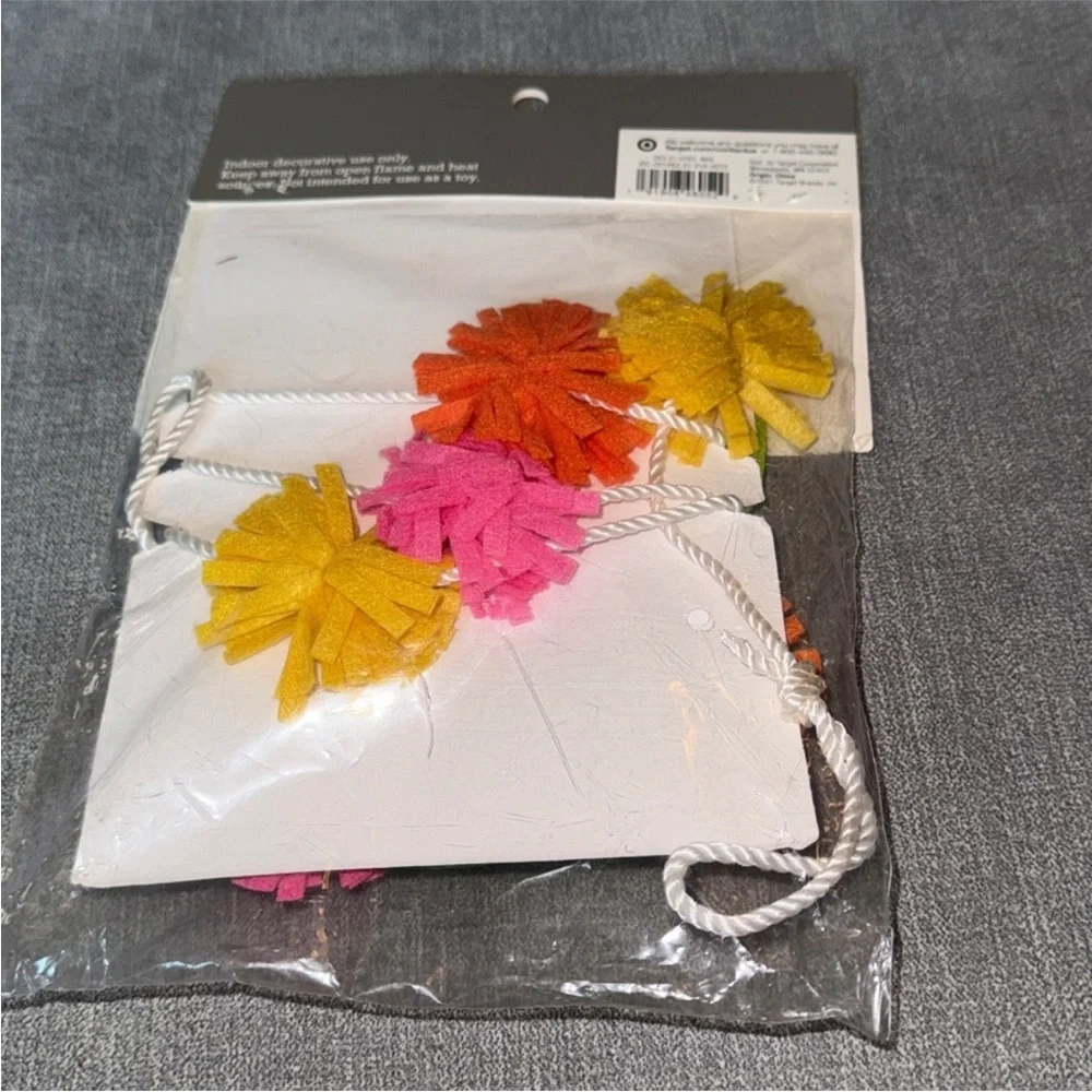 Spritz Felt Cactus Garland with Pom Poms